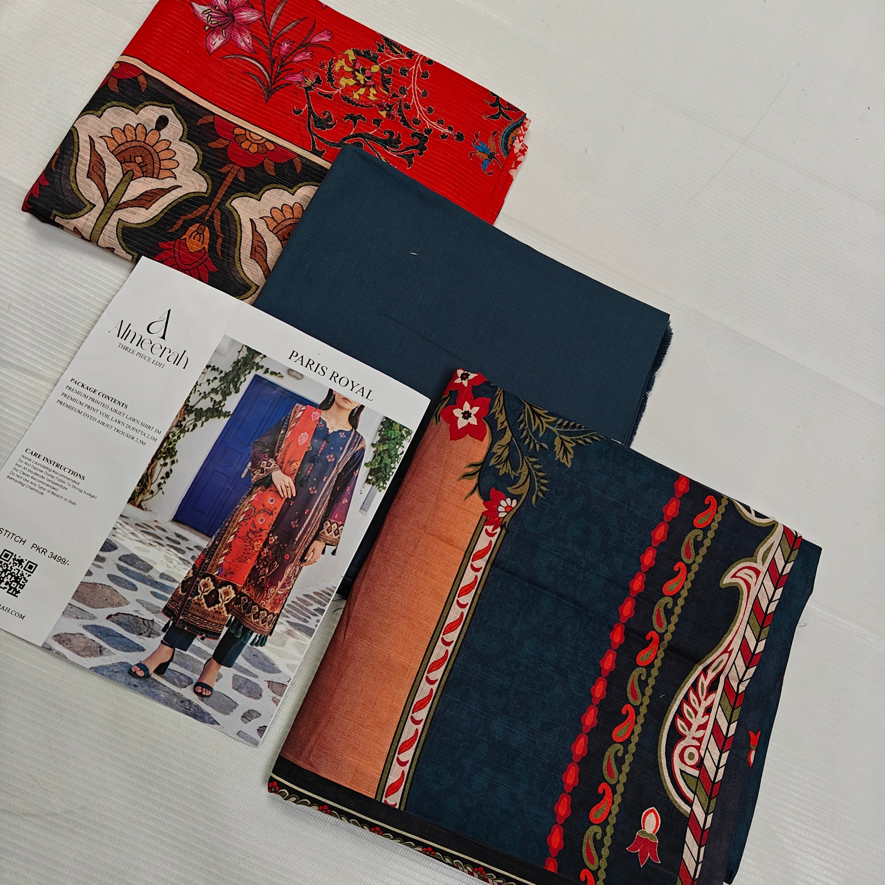 Almeerah Printed Lawn 3PC Memon Clothes